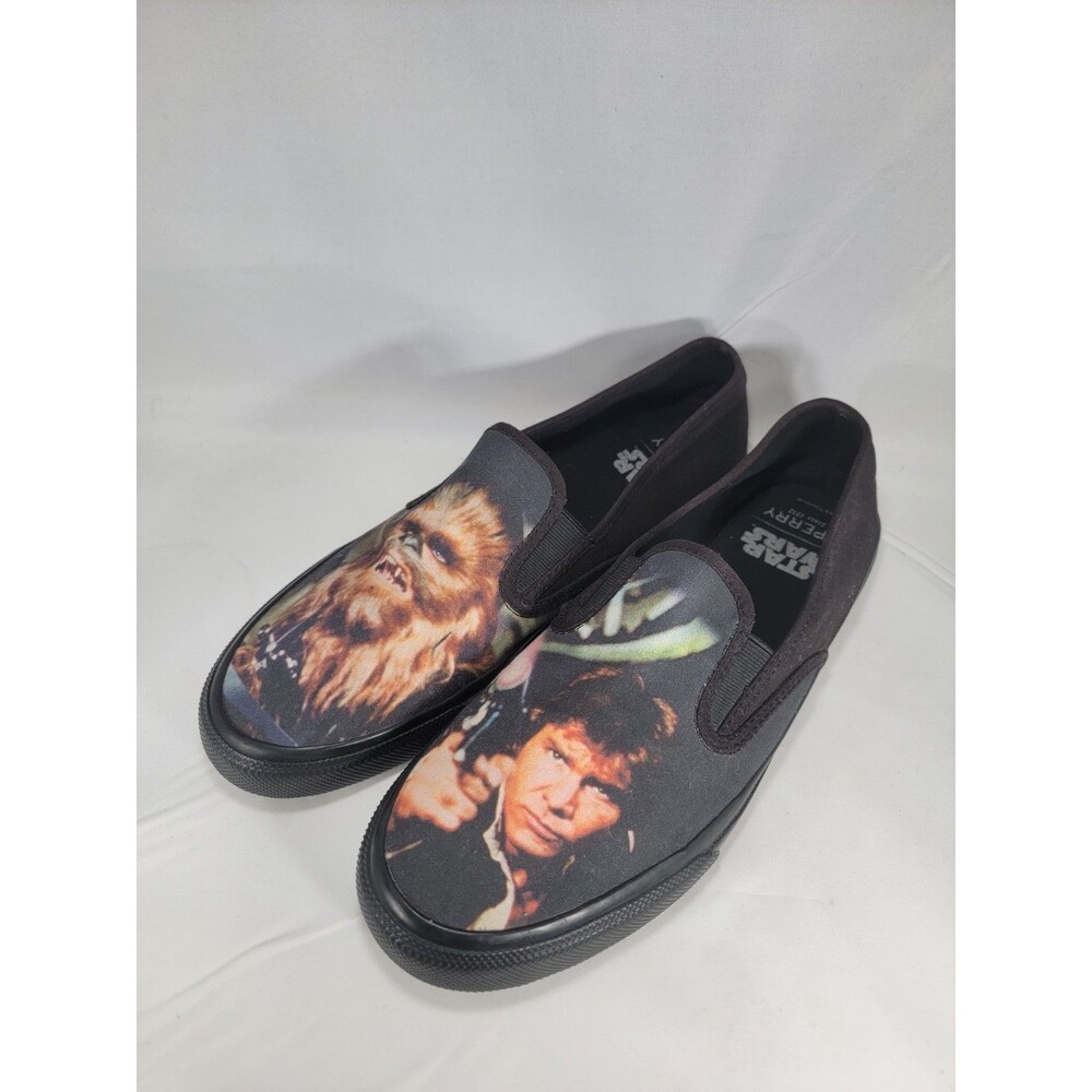 Sperry x Star Wars Black Slip On Mens US 10.5  Shoes Han Solo Chewbacca STS17650